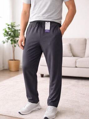 Ascend Men's Black Athletic Jogger Pants - Lightweight Comfort XXL